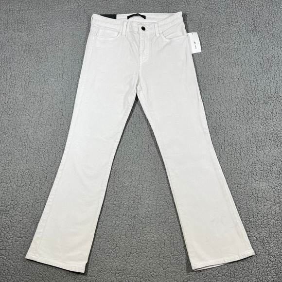 J Brand Pants - J Brand Selena Bootcut Corduroy Pants Moonbeam White Mid Rise Crop